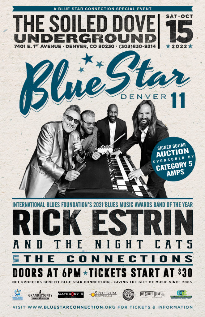 Tickets are on sale now for our annual fundraiser for our Blue Star Connection program! Join us Saturday, October 15th at The Soiled Dove Underground in Denver for this special night of music, community, and fun. The proceeds help continue our mission of providing instruments and music therapy to children and young adults with cancer and other serious life challenges. #bluestarconnection